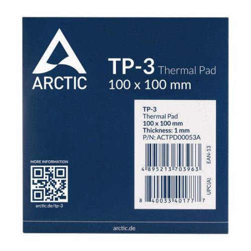 Arktische TP-3 100x100x1mm Wärmeleitfähige Platte (1 Blatt/Paket)