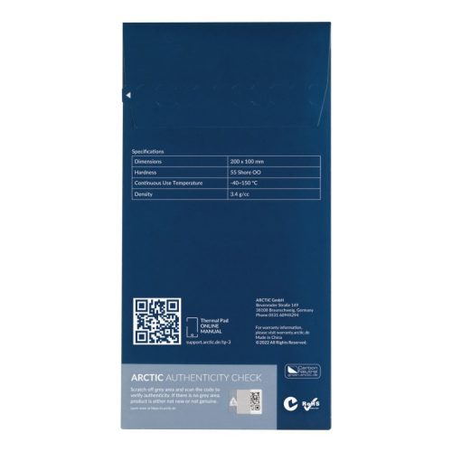Arktische TP-3 200x100x0,5mm Wärmeleitplatte (2 Platten/Packung)