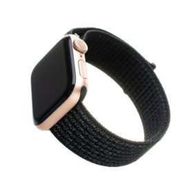 FIXED Nylon Armband für Apple Watch 42/44/45mm, Schwarz