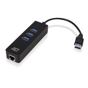 ACT AC6310 USB-Hub 3.2 mit 3 USB-A-Ports und Ethernet