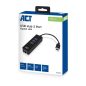 ACT AC6310 USB-Hub 3.2 mit 3 USB-A-Ports und Ethernet