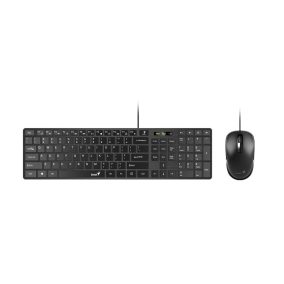 Genius SlimStar C126 Kabeltastatur + Maus Schwarz HU