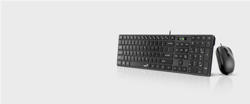 Genius SlimStar C126 Kabeltastatur + Maus Schwarz HU