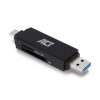 ACT USB-C/USB-A für SD/micro SD-Kartenleser Schwarz