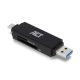 ACT USB-C/USB-A für SD/micro SD-Kartenleser Schwarz