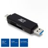 ACT USB-C/USB-A für SD/micro SD-Kartenleser Schwarz