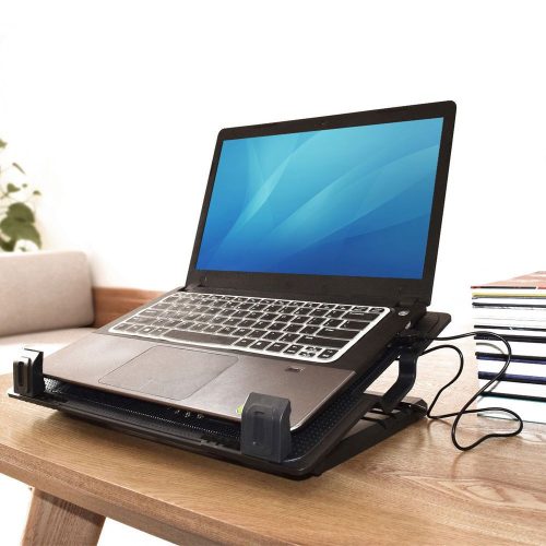 ACT AC8110 Laptop-Kühlständer bis 17 Zoll höhenverstellbar (in 5 Positionen) mit 2-Port-Hub