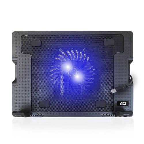 ACT AC8110 Laptop-Kühlständer bis 17 Zoll höhenverstellbar (in 5 Positionen) mit 2-Port-Hub