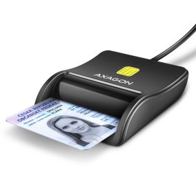 AXAGON CRE-SM3N Smart Card Flachleser Schwarz