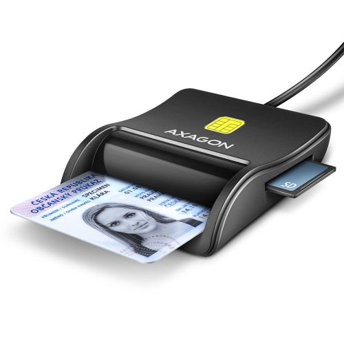 AXAGON CRE-SM3SD Smart Card Flatreader Schwarz