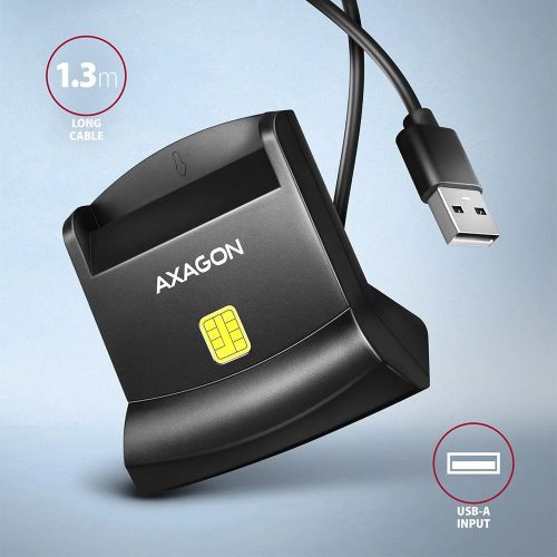 AXAGON CRE-SM4N Smart Card Reader Schwarz