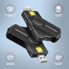 AXAGON CRE-SMP2A USB-A + USB-C 4-Slot Smart Card PocketReader Schwarz