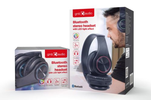 Gembird BHP-LED-01 Bluetooth-Headset with LED light effect Black