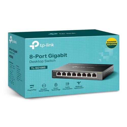 TP-Link TL-SG108S 8-Port 10/100/1000Mbps Desktop Netzwerk Switch