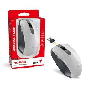 Genius NX-8008S kabellose leise Maus Weiß/Grau