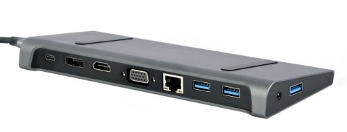 Gembird A-CM-COMBO9-02 USB Typ-C 9-in-1 Multi-Port Adapter Space Grey
