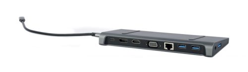 Gembird A-CM-COMBO9-02 USB Typ-C 9-in-1 Multi-Port Adapter Space Grey