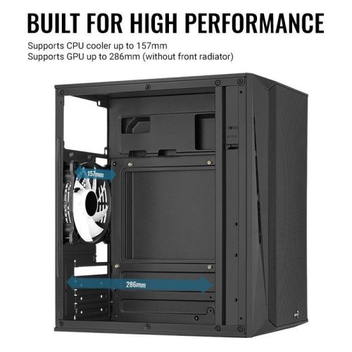 Aerocool CS-107-A-BK-v2 Mesh FRGB Fenster Schwarz