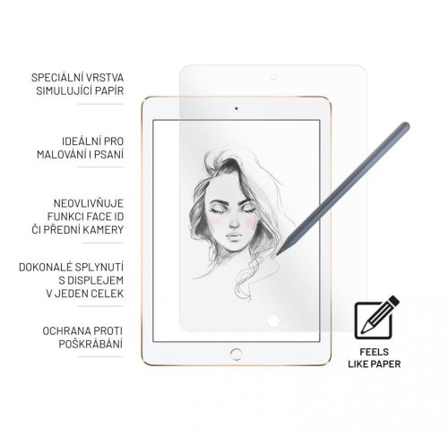 FIXED PaperGlass Schutzfolie für Apple iPad 10,2" (2019/2020/2021), transparent