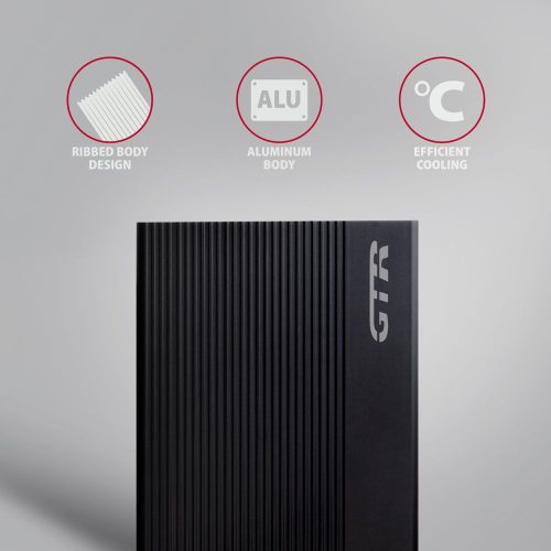 AXAGON EE35-GTR USB-C 3.2 Gen 1 - SATA 6G 3.5" Externes RIBBED-Gehäuse Schwarz