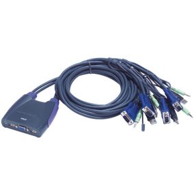   ATEN CS64US 4-Port USB VGA/Audio Kabel KVM Switch (0,9m, 1,2m)