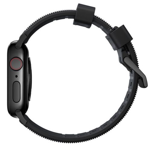 Nomad Robustes Armband, schwarze Hardware - Apple Watch Ultra 49mm 8/7 45mm/6/SE/5/4 44mm/3/2/1 42mm