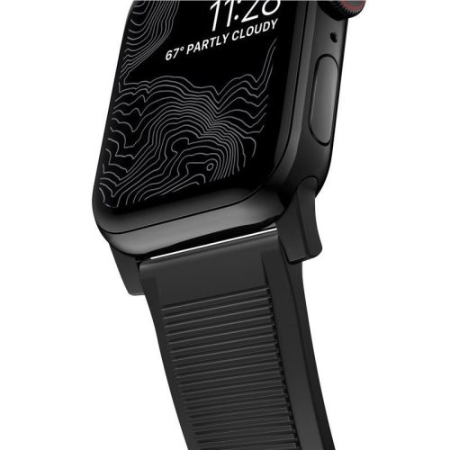 Nomad Robustes Armband, schwarze Hardware - Apple Watch Ultra 49mm 8/7 45mm/6/SE/5/4 44mm/3/2/1 42mm