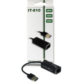 Inter-Tech Argus IT-810 USB Gigabit Ethernet Adapter Schwarz