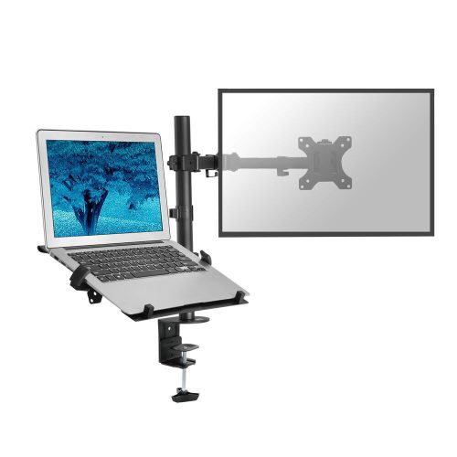 ACT AC8305 Single Monitor Arm with Laptop Arm 10"-32" Black