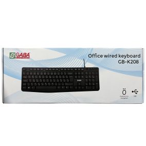 Gaba GB-K208 Büro Kabeltastatur Schwarz HU