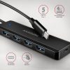 AXAGON HUE-C1C USB-C 5GBPS TRAVEL HUB Schwarz
