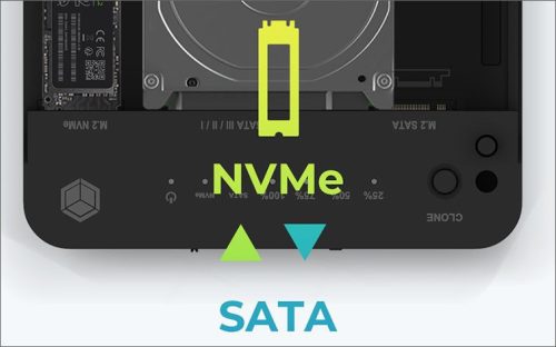 Raidsonic IcyBox IB-2915MSCL-C31 CloneStation & DockingStation für M.2 NVME & SATA 2.5”/3.5” SSD/HDD
