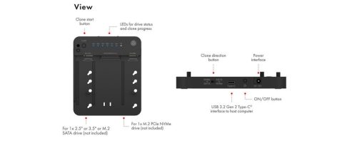 Raidsonic IcyBox IB-2915MSCL-C31 CloneStation & DockingStation für M.2 NVME & SATA 2.5”/3.5” SSD/HDD