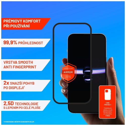 FIXED Premium Panzerglas für Apple iPhone 14 Pro Max, Schwarz