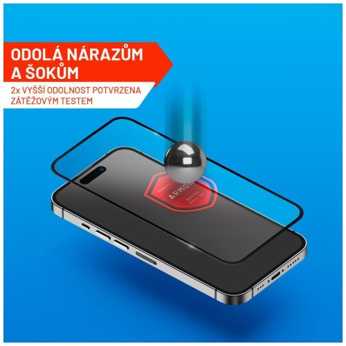 FIXED Premium Panzerglas Displayschutz für Apple iPhone 14 Pro, Schwarz