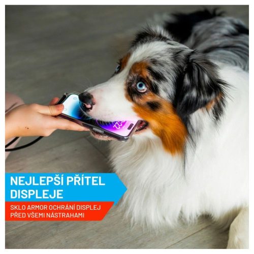 FIXED Rüstung Vollabdeckung 2,5D Gehärtetes Glas mit Applikator für Apple iPhone 15 Plus, schwarz