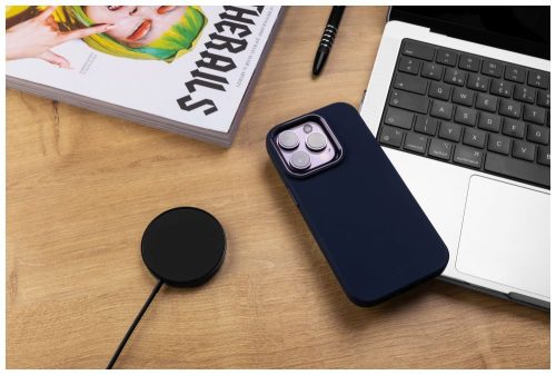 FIXED MagFlow Telefonhülle MagSafe kompatibel für Apple iPhone 15 Pro Max, blau