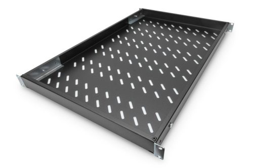 Digitus 1U fixed shelf for 1000mm deep racks 44x482x700mm adjustable. 700-900mm Depth Black