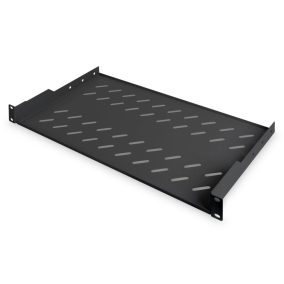   Digitus 1U fester Regalboden für Gestelle ab 400mm Tiefe 45x483x250mm bis zu 15kg Schwarz (RAL 9005)