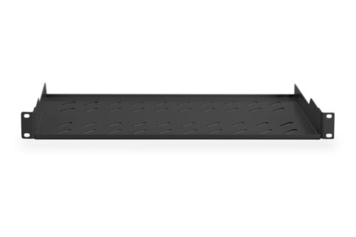 Digitus 1U fester Regalboden für Gestelle ab 400mm Tiefe 45x483x250mm bis zu 15kg Schwarz (RAL 9005)