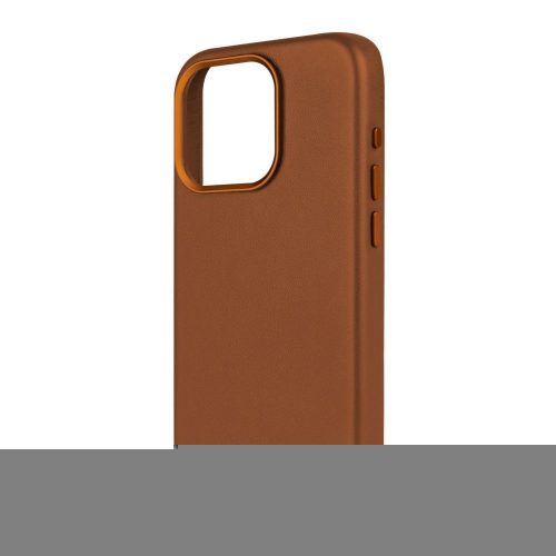 FIXED MagLeather Echtlederhülle mit MagSafe-Unterstützung für iPhone 15 Plus, braun