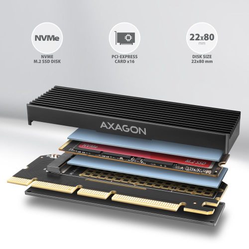 AXAGON PCEM2-XS PCIe NVMe M.2 Adapter