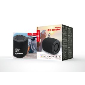 Gembird SPK-BT-LED-03-BK Bluetooth-Lautsprecher Schwarz