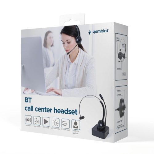 Gembird BTHS-M-01 Bluetooth-Headset Schwarz