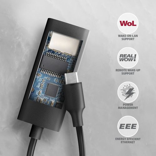 AXAGON ADE-ARC USB-C Gigabit Ethernet Adapter Schwarz