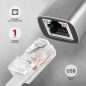 AXAGON ADE-TXCA USB-C + USB-A Gigabit Ethernet-Adapter Grau
