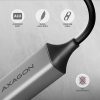 AXAGON ADE-TXCA USB-C + USB-A Gigabit Ethernet-Adapter Grau