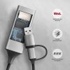 AXAGON ADE-TXCA USB-C + USB-A Gigabit Ethernet-Adapter Grau
