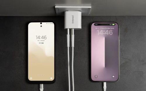 Intenso W24AA 2x USB-A Power Adapter Weiß
