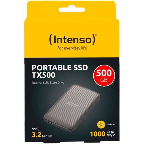 Intenso 500GB USB3.2 Typ-C Externe SSD TX500 Braun